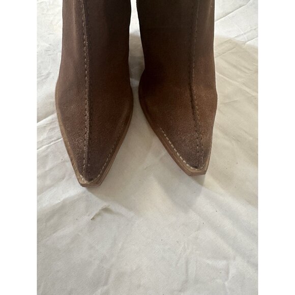 Free People Sway Slouch Boots Blush Suede Brown Western - Picture 4 of 5